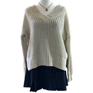Hollister Oversized Cozy V-Neck Sweater, Size XS